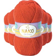 5 Adet Elite Baby El Örgü Ipi Tüylenmeyen Bebek Yünü Mercan Taşı 10701