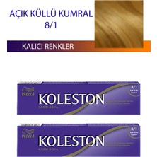 2 Adet Single Tüp Boya Saç Boyası Açık Küllü Kumral 8/1