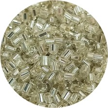 Kesme Cam Boncuk 2mm - 60 Gram - Şeffaf Gümüş - BNC378