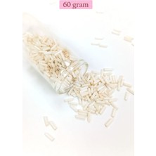 Uzun Boru Kesme Boncuk Çap 2mm Uzunluk 10 mm - 60 Gram - Açık Krem - BNC298