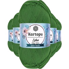 Esranın Dünyası 5 Adet Lotus Bikini Büstiyer Bluz Örgü Ipi  K486 Çam Yeşili