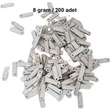 Mat Beyaz 15 x 5 mm Dantel Oya Yazma Halhal Abiye Lazer Kesim Pul 200 Adet / 8 Gram