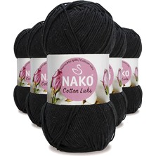 5 Adet Cotton Lüks Yelek Tunik Kazak Bluz Hırka Ipi Yünü Siyah 97568