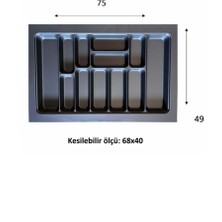 Eko Modüler Kaşıklık 76X49 cm Antrasit ROYALEKS-70096
