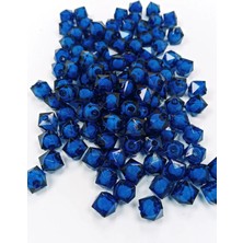 Küp Boncuk Içten Boncuklu Bileklik Çanta Boncuğu 10 mm 50 gr Koyu Mavi - BNC453