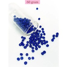 Dökme Cam Kum Boncuk Büyük Boy (6/0) 4 mm - 60 Gram - Koyu Mavi - BNC139
