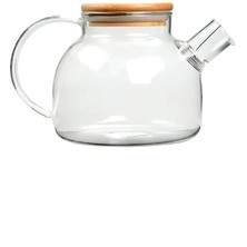 Bambu Kapaklı Borosilikat Cam Demlik 1000ML ROYALEKS-CM-2000