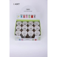 Cam Baharatlık Demir Kapaklı 1 Adet ROYALEKS-MTR-2203-06