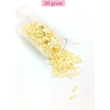 Uzun Boru Kesme Boncuk Çap 2mm Uzunluk 10 mm - 20 Gram - Krem - BNC234
