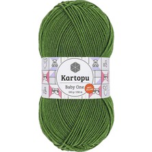 1 Adet Baby One Tüylenmeyen El Örgü Ipi Yünü Yeşil K1391