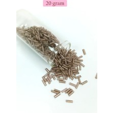 Uzun Boru Kesme Boncuk Çap 2mm Uzunluk 10 mm - 20 Gram - Duman - BNC253