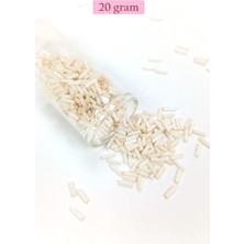 Uzun Boru Kesme Boncuk Çap 2mm Uzunluk 10 mm - 20 Gram - Açık Krem - BNC259