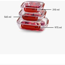 Master Dikdörtgen Saklama Seti 3'lü 310-565-975 ml ROYALEKS-30886
