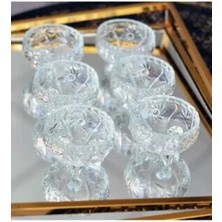 Rayan Cam Ayaklı Kase 6'lı Kristal Görünüm