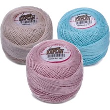 3 Adet Kaplan Etamin ve Kanaviçe Ipi 8 No Kod/renk: 745 - 345 - 203 - Ryl