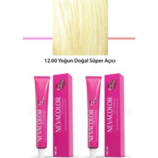 2 Li Set Premium 12.00 Yoğun Doğal Süper Açıcı - Kalıcı Krem Saç Boyası 2 x 50 G Tüp