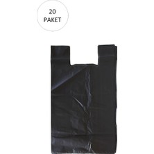 Siyah Hışır Atlet Poşet Mini Boy 22X31 cm 20 Paket Takriben 10.000 Adet