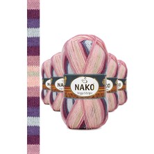 Esranın Dünyası 5 Adet Vega Stripe Premium Akrilik El Örgü Ipi Yünü No: 82415