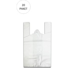 Beyaz Hışır Atlet Poşet Mini Boy 22X31 cm 20 Paket Takriben 10.000 Adet