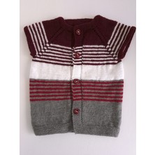 Pina Hediyelik Aksesuar El Örgüsü Bebek Yelek 1-2 Yaş Bebek Hediyesi Doğum Günü Hediyesi Yılbaşı Hediyesi