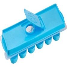 Silikon Tabanlı Buzluk Buz Kalıbı Kare Buz Kalıbı Doldur Kullan Mavi Viole