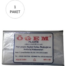 Bakkaliye Naylon Torba Beşlik 30X52 cm 1 kg 1 Paket (Takriben 105 Adet)