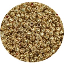 Dökme Cam Kum Boncuk (11/0) 2 mm - 20 Gram -  Altın - BNC024