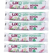 Büyük Boy Çöp Torbası 65 x 80 cm 10 Lu Rulo x 5 Paket = 50 Adet (Mavi)