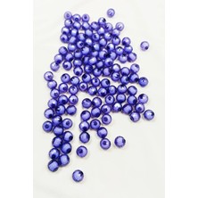 Dünya Boncuk Içten Boncuklu Bileklik Çanta Boncuğu 10 mm 50 gr Eflatun - BNC461