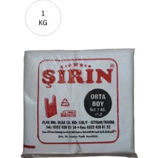 Beyaz Kalın Atlet Poşet Orta Boy 28X50 cm 1 kg 1 Paket (Takriben 75 Adet)