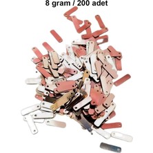 Açık Kırmızı 15 x 5 mm Dantel Oya Yazma Halhal Abiye Lazer Kesim Pul 200 Adet / 8 Gram