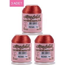 3 Adet Altınbaşak Oya ve Dantel Ipi 20 gr - Royaleks - No: 748