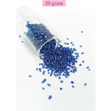 Kesme Cam Boncuk 2mm - 20 Gram - Koyu Mavi -BNC344