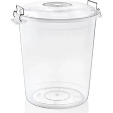 Bakliyat Kovası Şeffaf Kova 70LT Kulplu Kapaklı ROYALEKS-ASD174