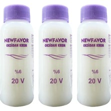3 Adet Oksidan Krem Saç Boya Sıvısı 6'lık 20 Volüme 60 ml