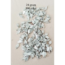 Oya Abiye Bileklik Kolye Pleksi Metalik Plastik Pul Gümüş Renk 24 Gram 390 Adet - BNC574