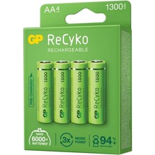 Gp Recyko 1300MAH Nı-Mh R6 Şarjlı Aa 4'lü Kalem Pil