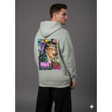Lenithra Salvador Dali Sırt Baskılı Unisex Oversize Hoodie