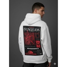 Lenithra Evangelion Sırt Baskılı Unisex Oversize Hoodie
