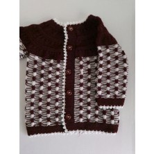 Pina Hediyelik Aksesuar El Örgüsü Bebek Hırka 1-2 Yaş Bebek Hediyesi Doğum Günü Hediyesi Yılbaşı Hediyesi