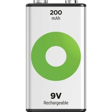 Gp Batteries Recyko 200 Mah 9V Boy Ni-Mh Şarjlı Pil Tekli Paket