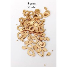 Oya Abiye Bileklik Kolye Pleksi Metalik Plastik Pul Altın Renk 8 Gram 30 Adet - BNC496