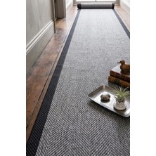 Melaris Halı Yeni Nesil Çerçeveli Sisal Yolluk Yumuşak Dokuma Kilim Kaymaz Pamuk Taban Bordürlü Halı