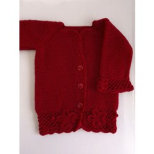 Pina Hediyelik Aksesuar El Örgüsü Bebek Hırka 1-2 Yaş Bebek Hediyesi Doğum Günü Hediyesi Yılbaşı Hediyesi