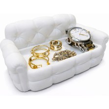 Yapı3D Koltuk Şeklinde Takı Organizer | Saat, Bileklik ve Yüzük Standı | Dekoratif Masaüstü Düzenleyici Sert Plastik