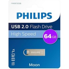 Pazarcan FM64FD160B/00 64GB Moon Klasik Gümüş USB 2.0 Metal Flash Bellek
