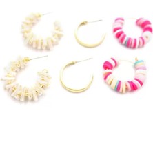 Kristal Boncuklu Küpe - Krem