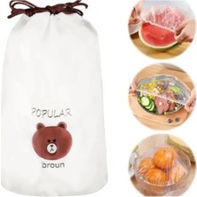 100 Adet Tazelik Koruyucu Tabak Tencere Gıda Bonesi  Çok Amaçlı Pratik Kapak Tencere Bonesi