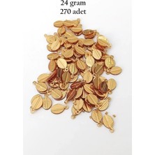 Oya Abiye Bileklik Kolye Pleksi Metalik Plastik Pul Altın Renk 24 Gram 270 Adet - BNC538