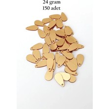 Oya Abiye Bileklik Kolye Pleksi Metalik Plastik Pul Altın Renk 24 Gram 150 Adet - BNC544